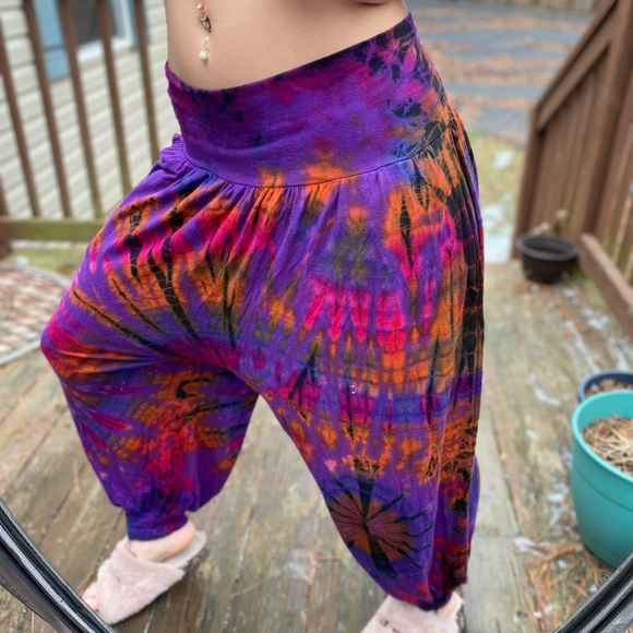 Harem tie dye jogger festival pants - Picture 5 of 5